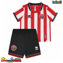 Camisa de Futebol Sheffield United Equipamento Principal Infantil 2025-26 Manga Curta (+ Calças curtas)
